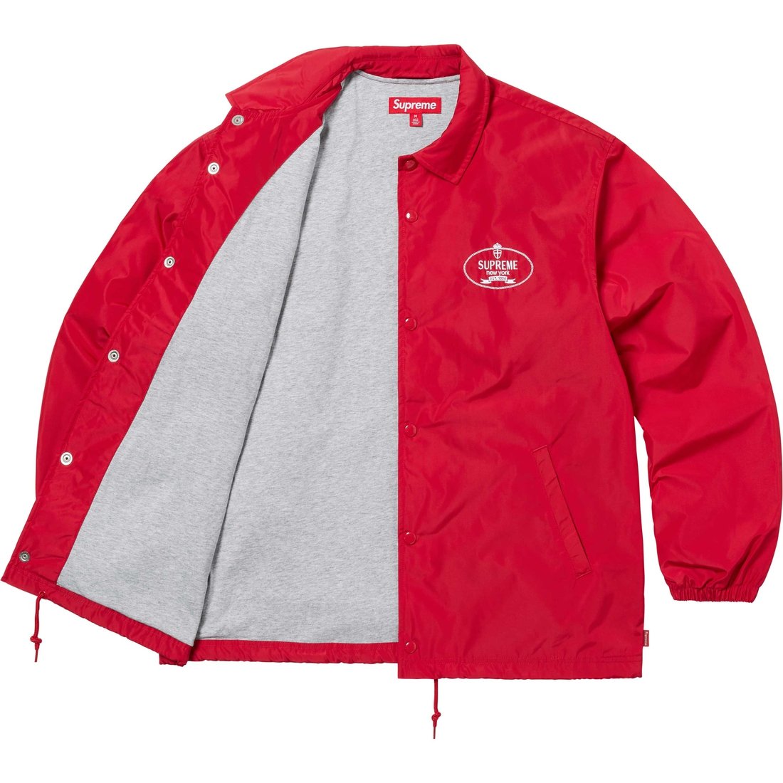 Details on Crest Coaches Jacket Red from fall winter
                                                    2024 (Price is $148)