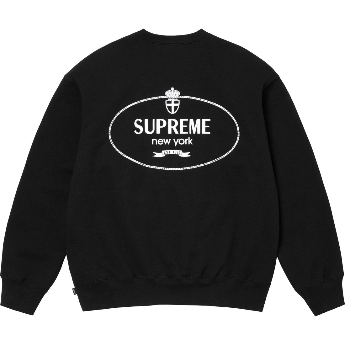 Details on Crest Crewneck Black from fall winter
                                                    2024 (Price is $148)