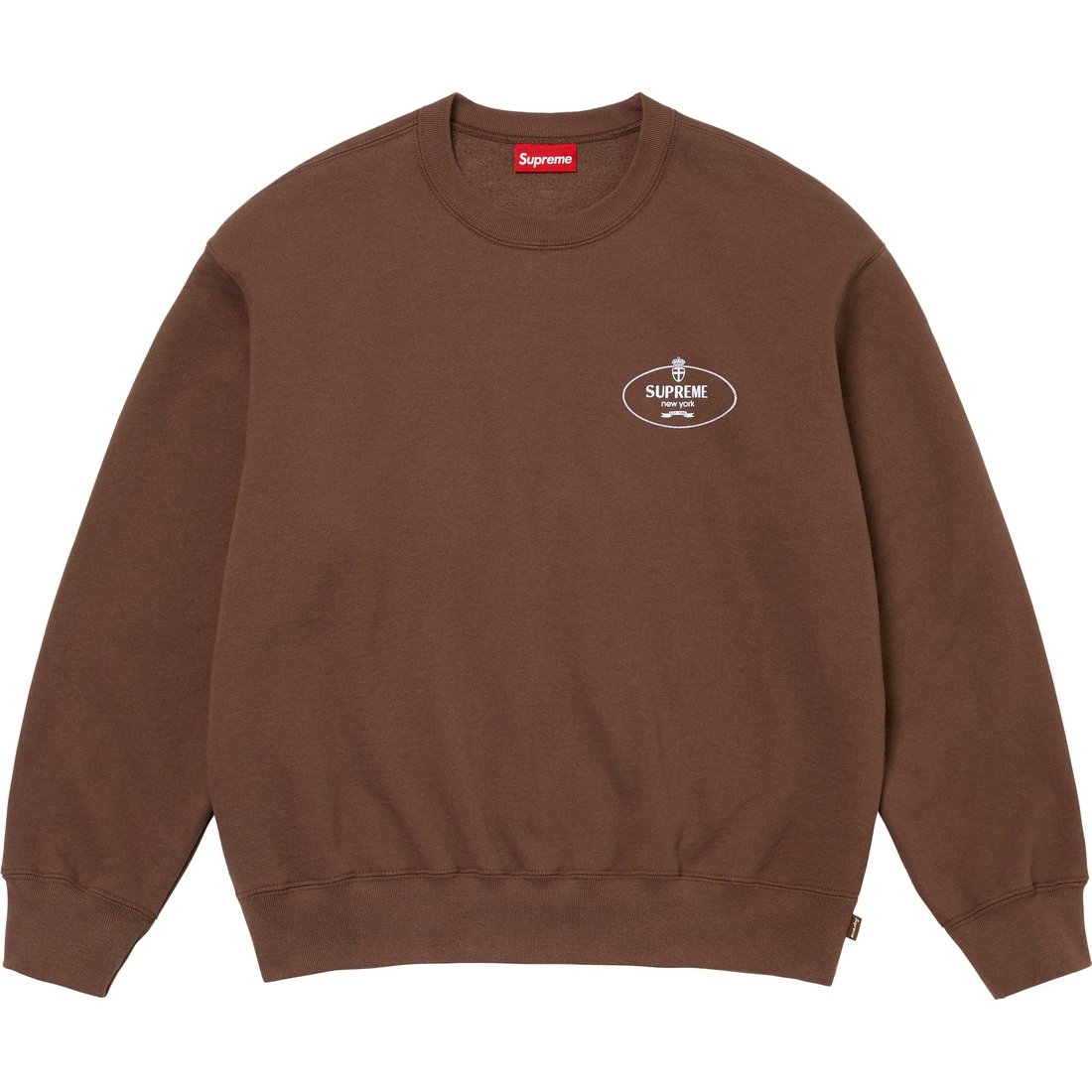 Details on Crest Crewneck Brown from fall winter
                                                    2024 (Price is $148)