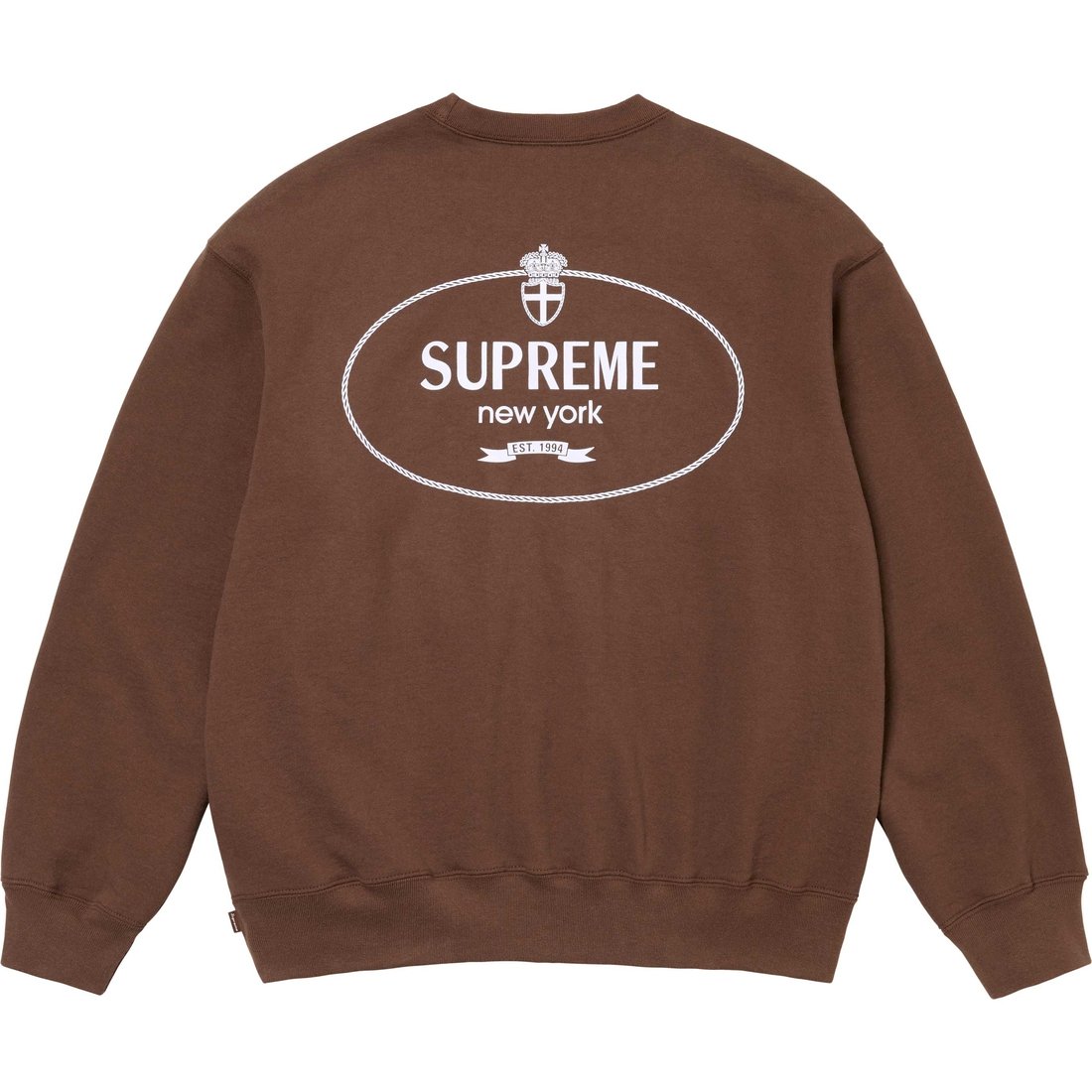 Details on Crest Crewneck Brown from fall winter
                                                    2024 (Price is $148)