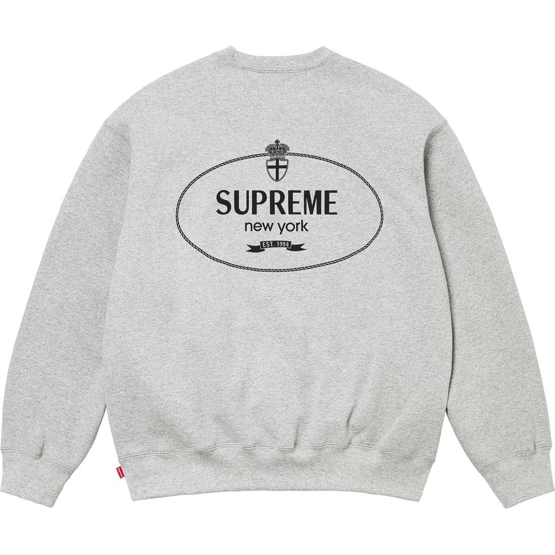 Details on Crest Crewneck Heather Grey from fall winter
                                                    2024 (Price is $148)