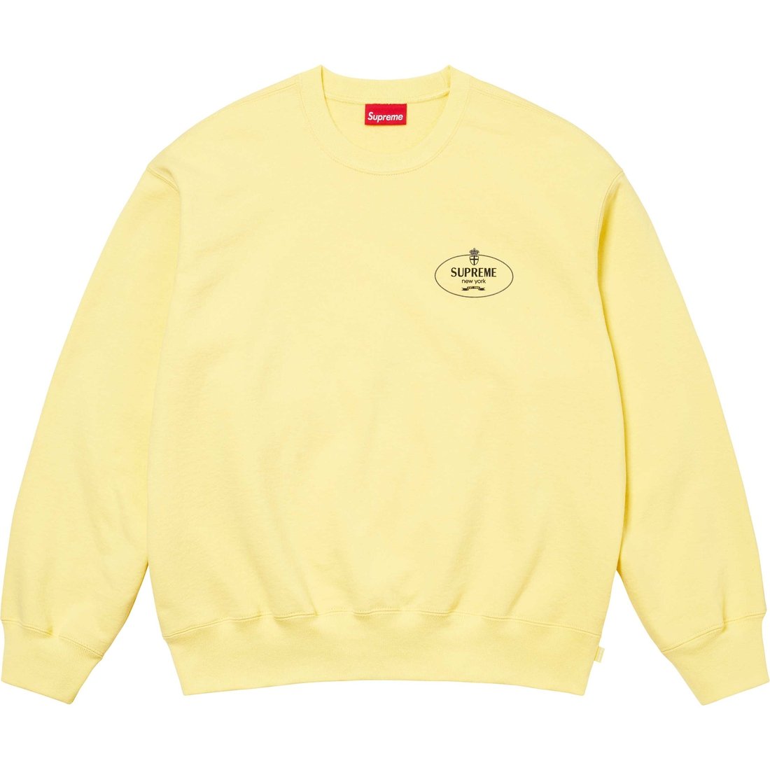 Details on Crest Crewneck Light Yellow from fall winter
                                                    2024 (Price is $148)