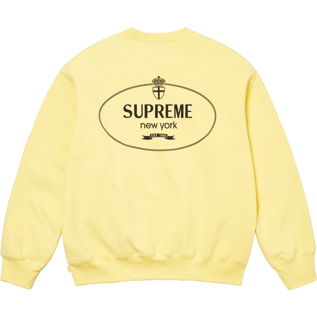 Details on Crest Crewneck Light Yellow from fall winter
                                                    2024 (Price is $148)