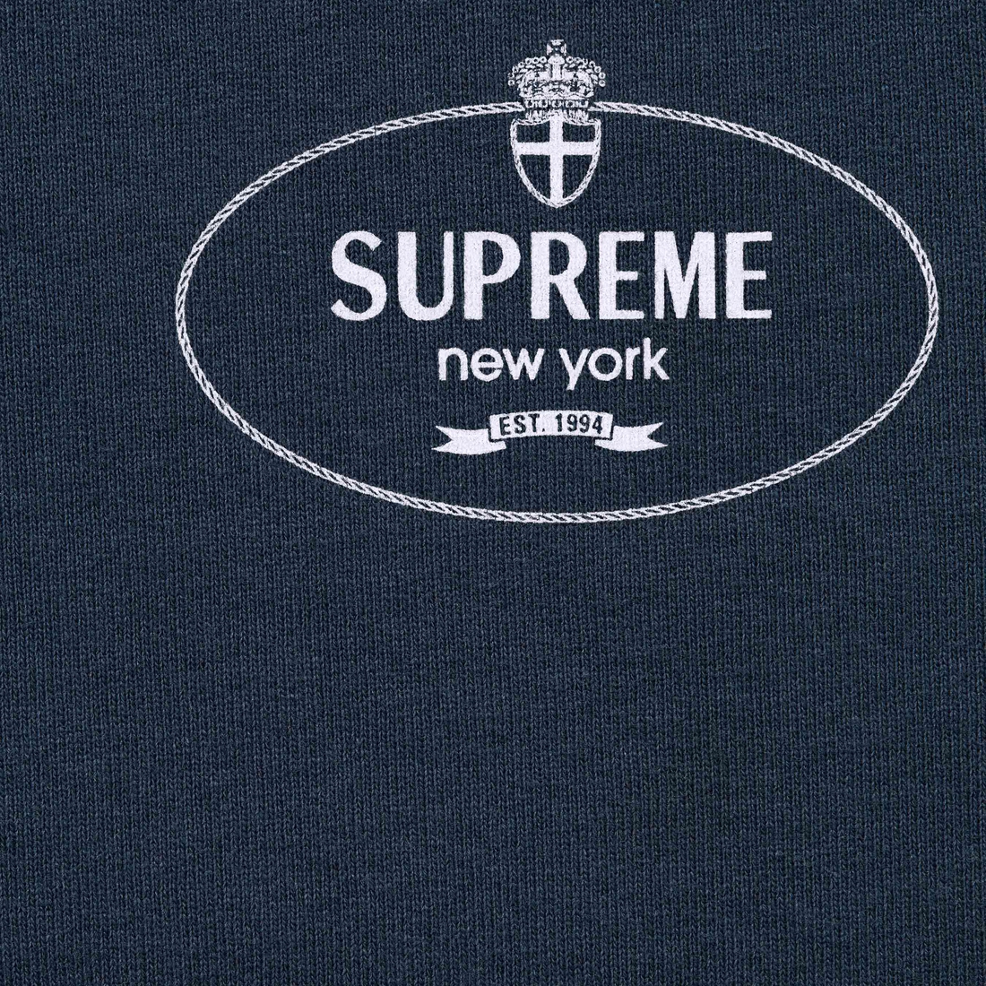 Details on Crest Crewneck Navy from fall winter
                                                    2024 (Price is $148)