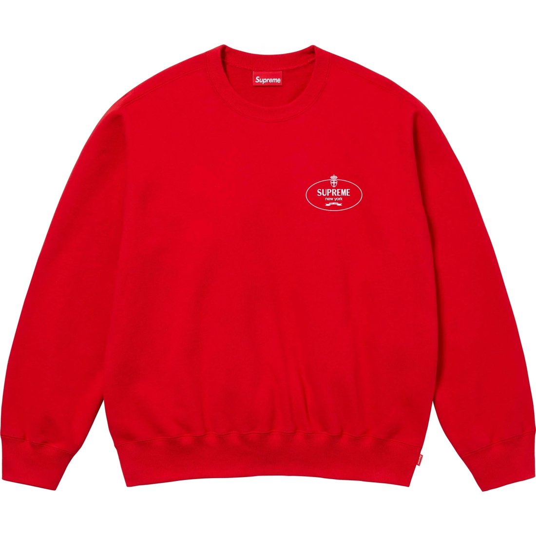 Details on Crest Crewneck Red from fall winter
                                                    2024 (Price is $148)