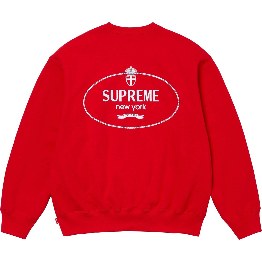 Details on Crest Crewneck Red from fall winter
                                                    2024 (Price is $148)