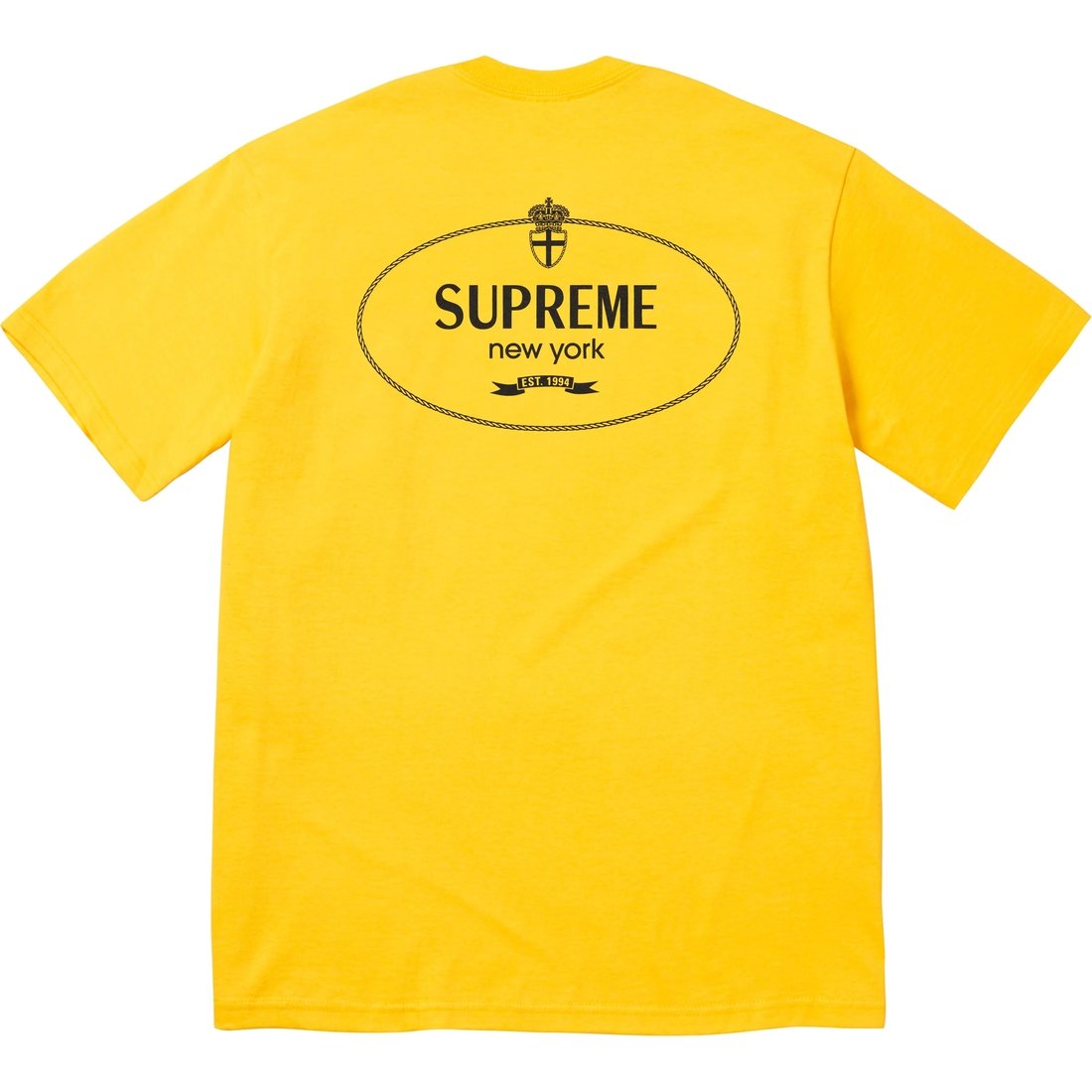 Details on Crest Tee Yellow from fall winter
                                                    2024 (Price is $40)