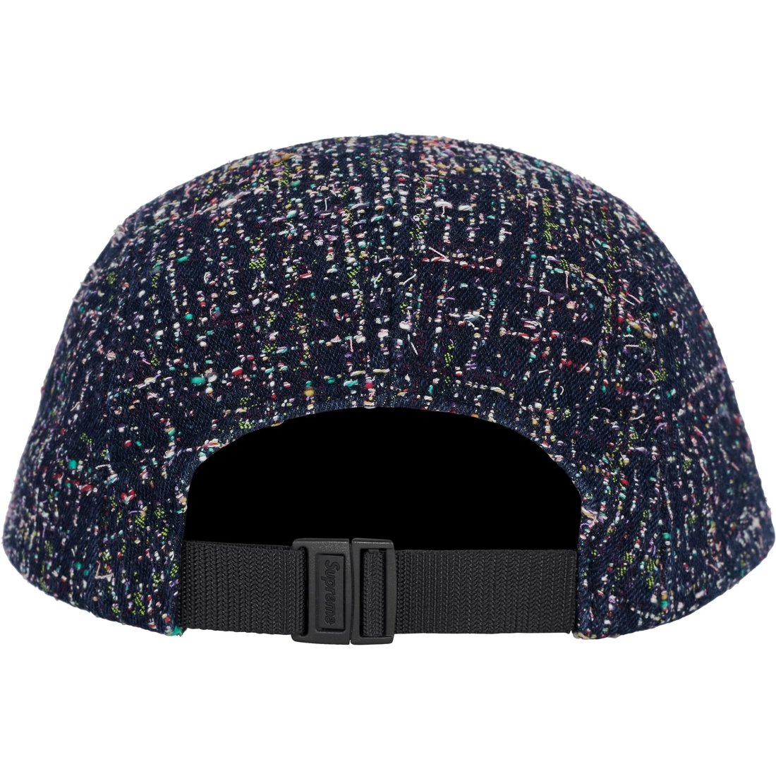 Details on Denim Bouclé Camp Cap Indigo from fall winter
                                                    2024 (Price is $60)