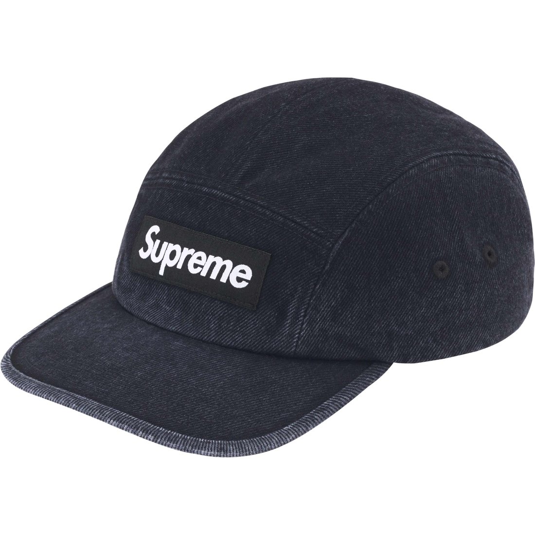 Details on Denim Camp Cap Black from fall winter
                                                    2024 (Price is $48)