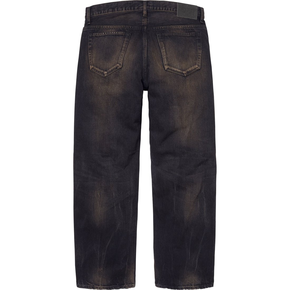 Details on Distressed Loose Fit Selvedge Jean Washed Black from fall winter
                                                    2024 (Price is $298)