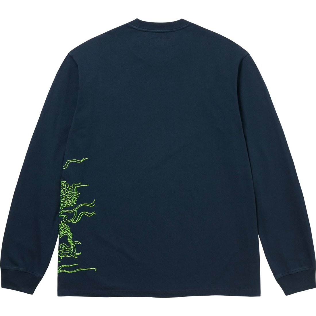 Details on Dragon Embroidered L S Top Navy from fall winter
                                                    2024 (Price is $98)