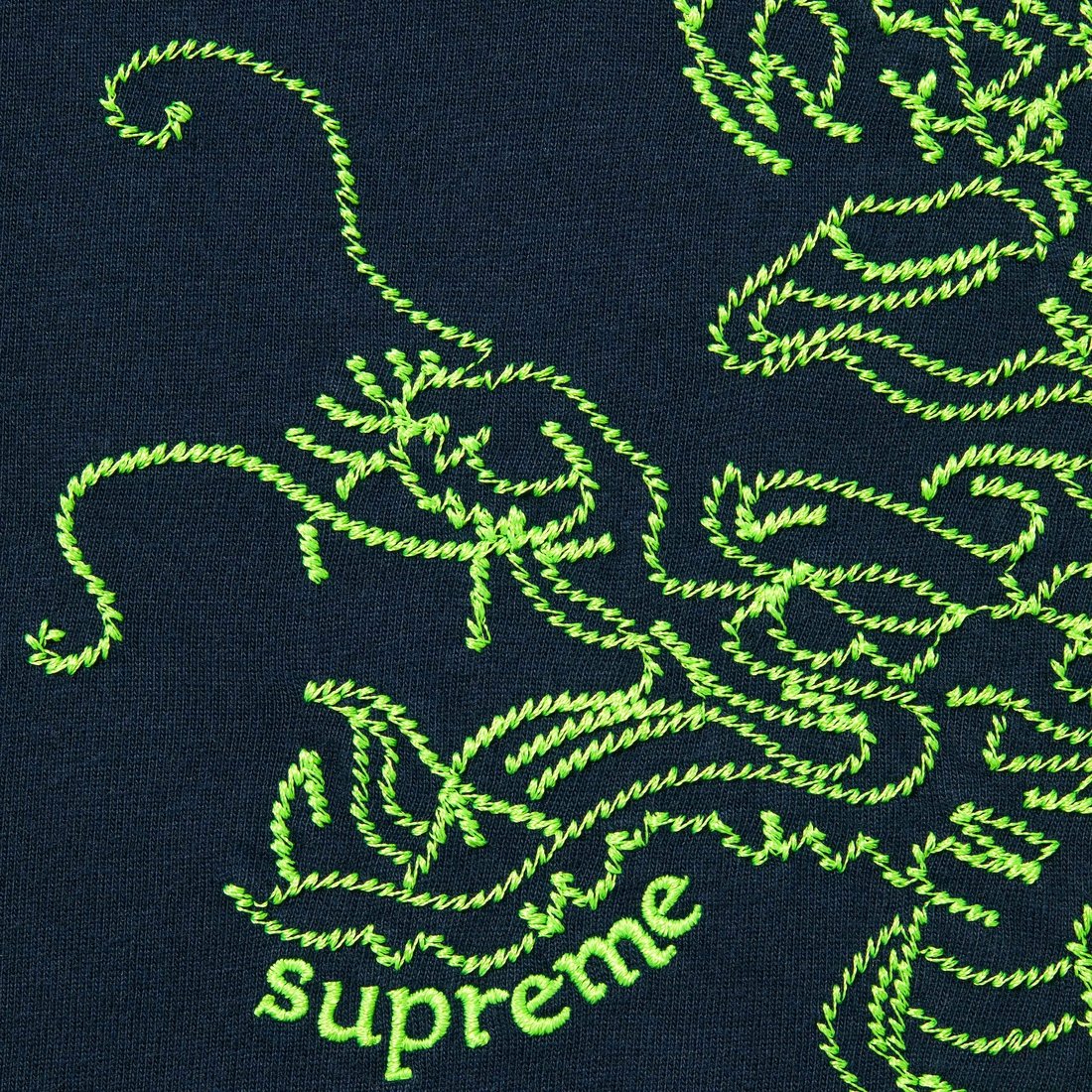 Details on Dragon Embroidered L S Top Navy from fall winter
                                                    2024 (Price is $98)