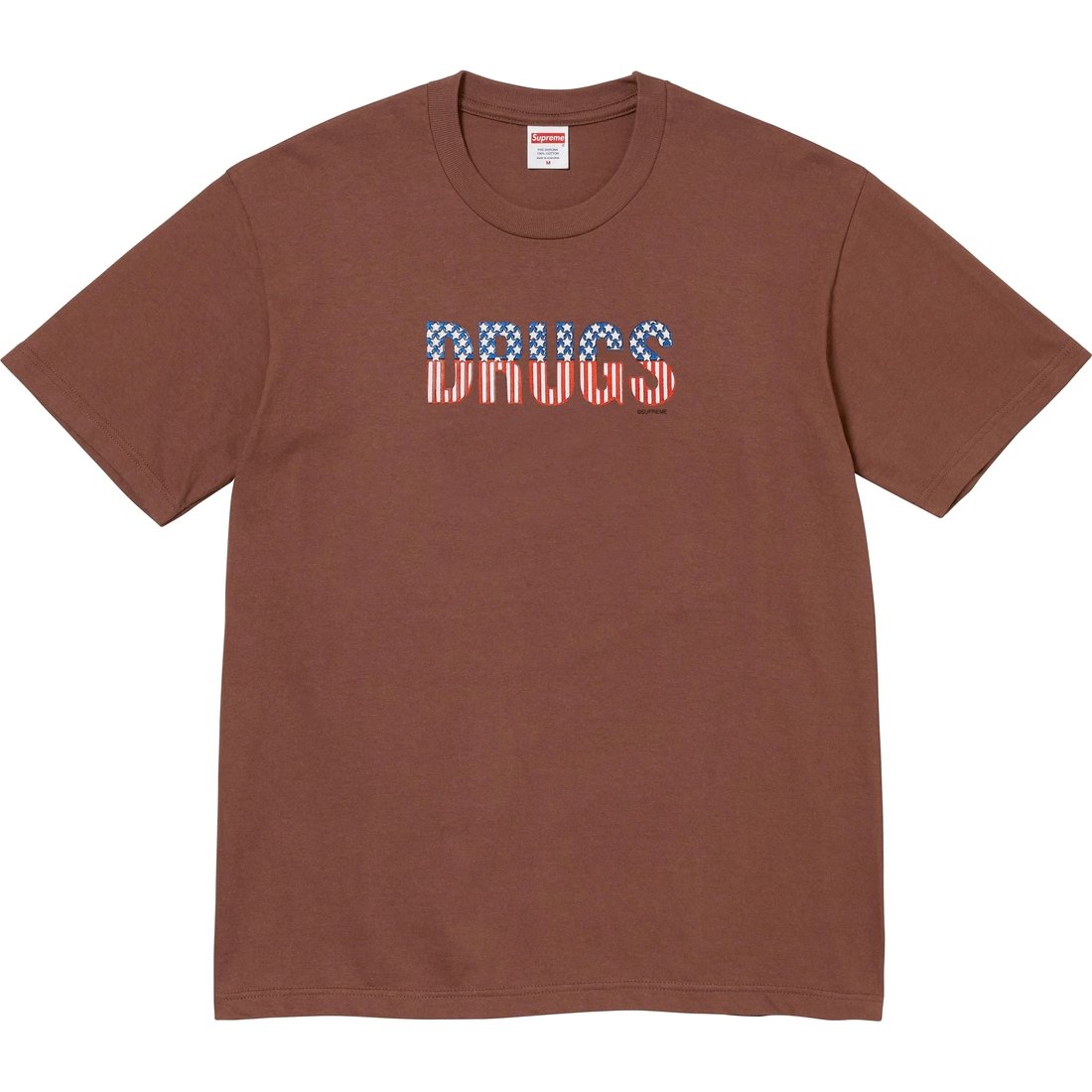 Details on Drugs Tee Brown from fall winter
                                                    2024 (Price is $40)