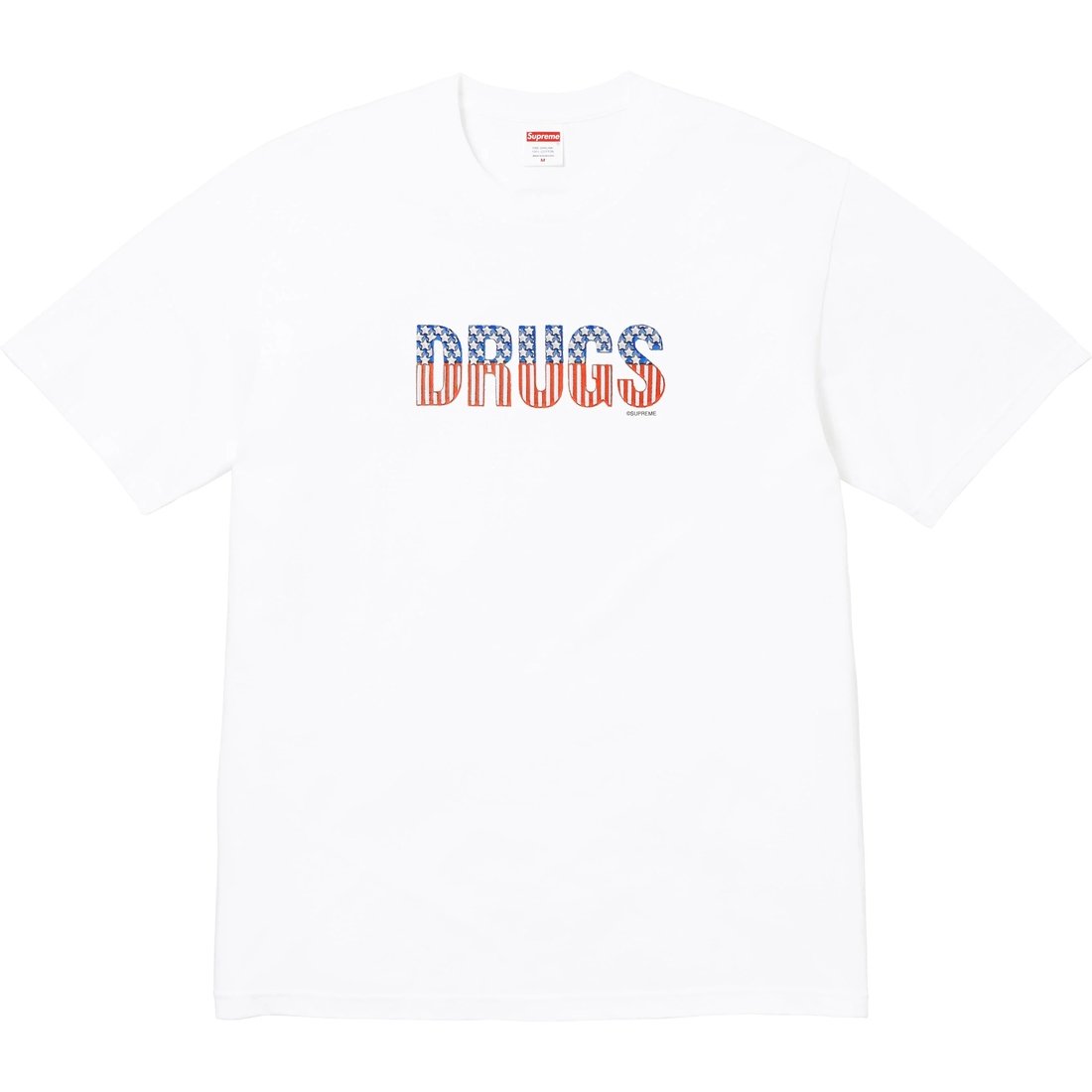 Details on Drugs Tee White from fall winter
                                                    2024 (Price is $40)