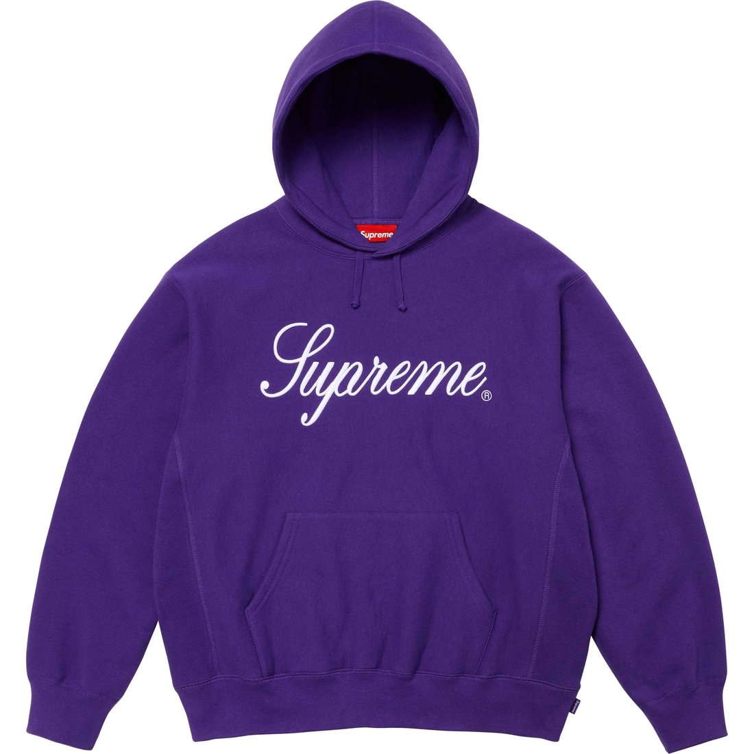 Details on Embroidered Script Hooded Sweatshirt Purple from fall winter
                                                    2024 (Price is $158)