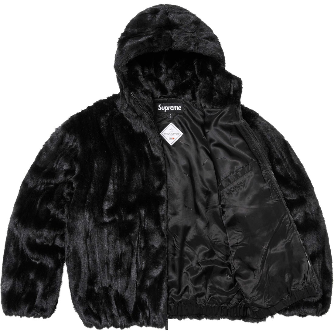 Details on Faux Fur Hooded Jacket Black from fall winter
                                                    2024 (Price is $398)