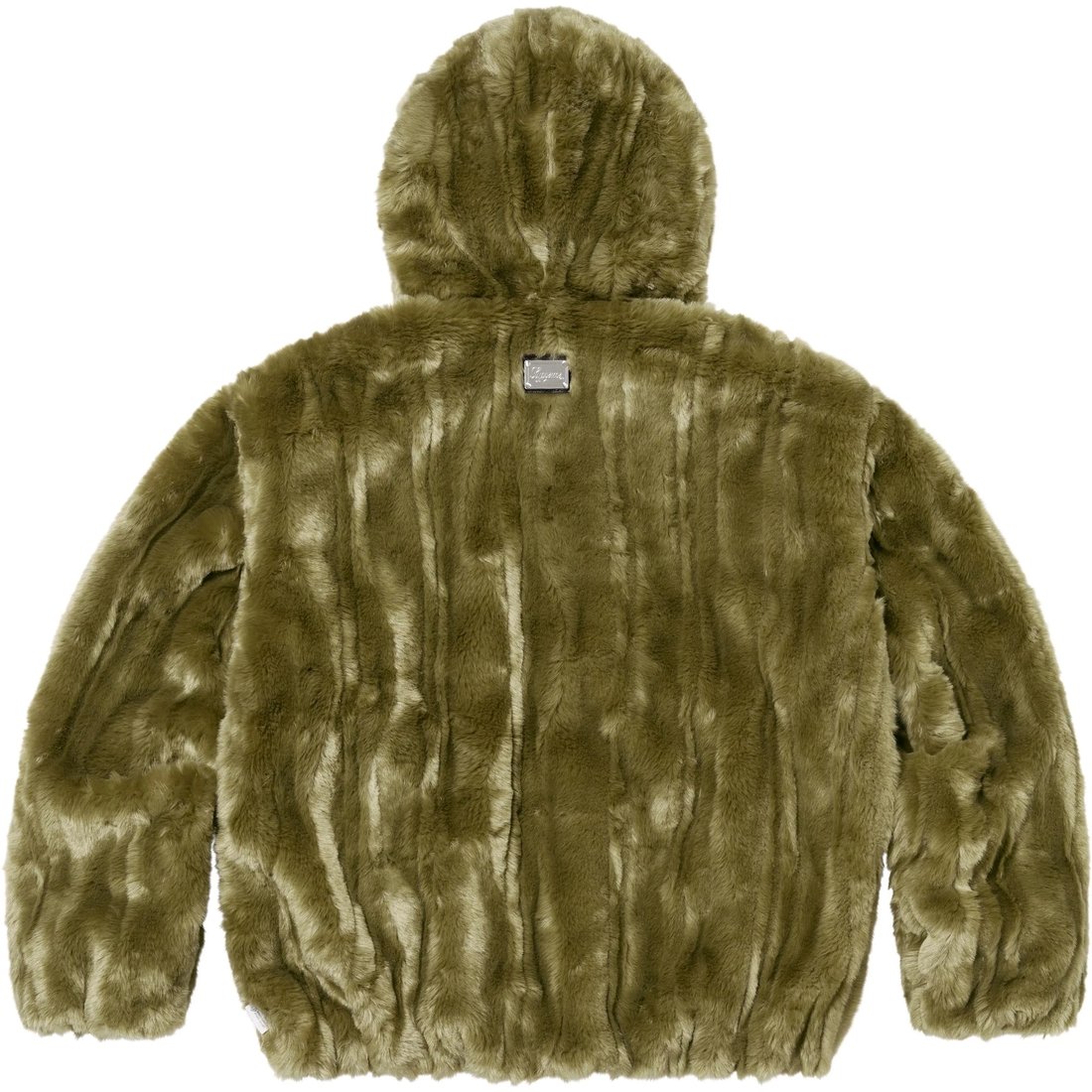 Details on Faux Fur Hooded Jacket Olive from fall winter
                                                    2024 (Price is $398)