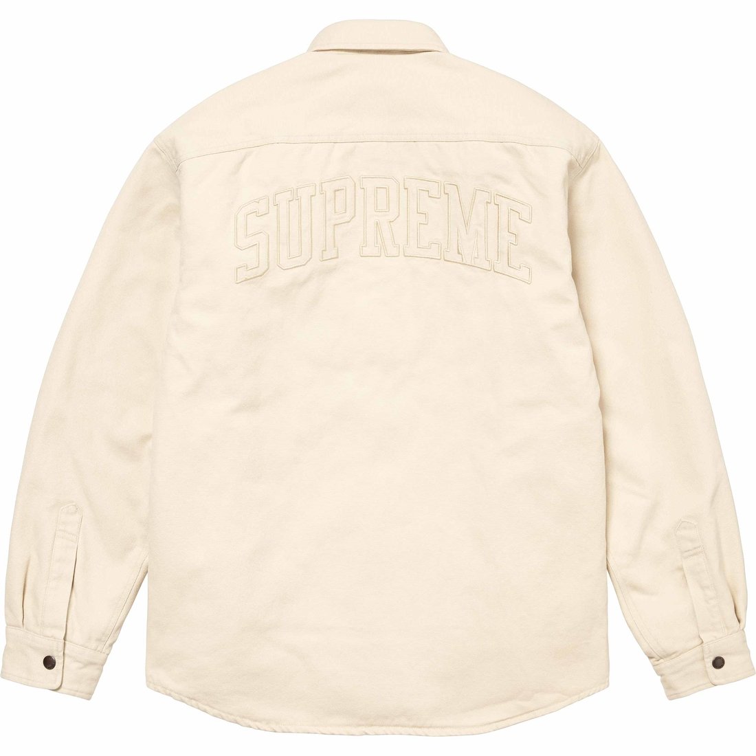 Details on Faux Shearling Lined Work Shirt Natural from fall winter
                                                    2024 (Price is $158)