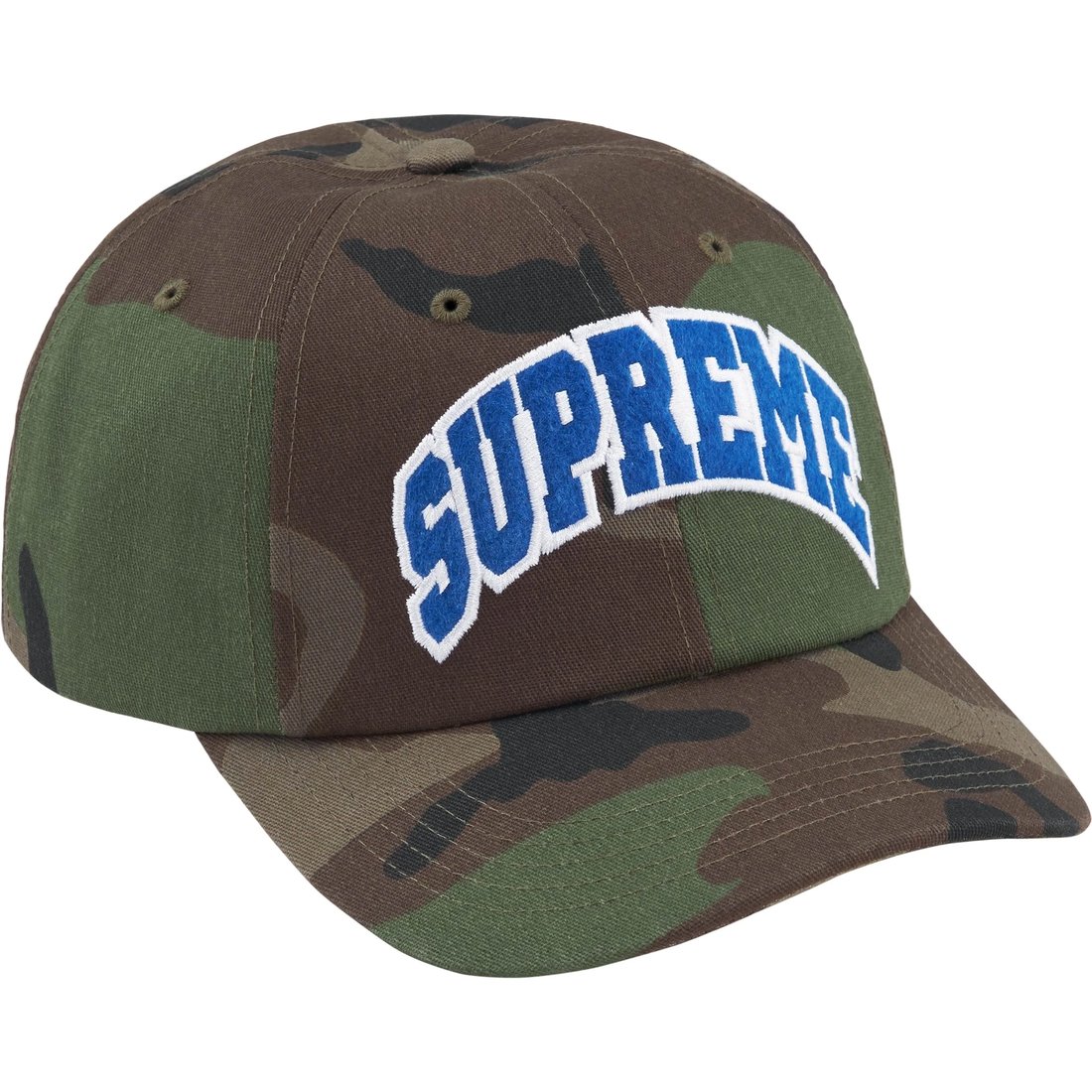 Details on Felt Arc 6-Panel Woodland Camo from fall winter
                                                    2024 (Price is $48)