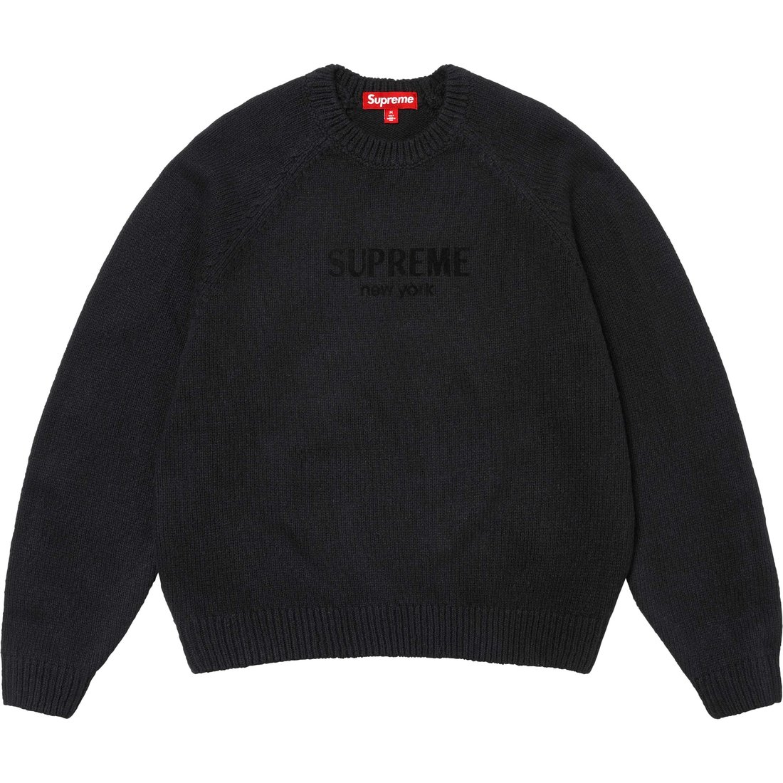 Details on Flocked Logo Sweater Black from fall winter
                                                    2024 (Price is $168)