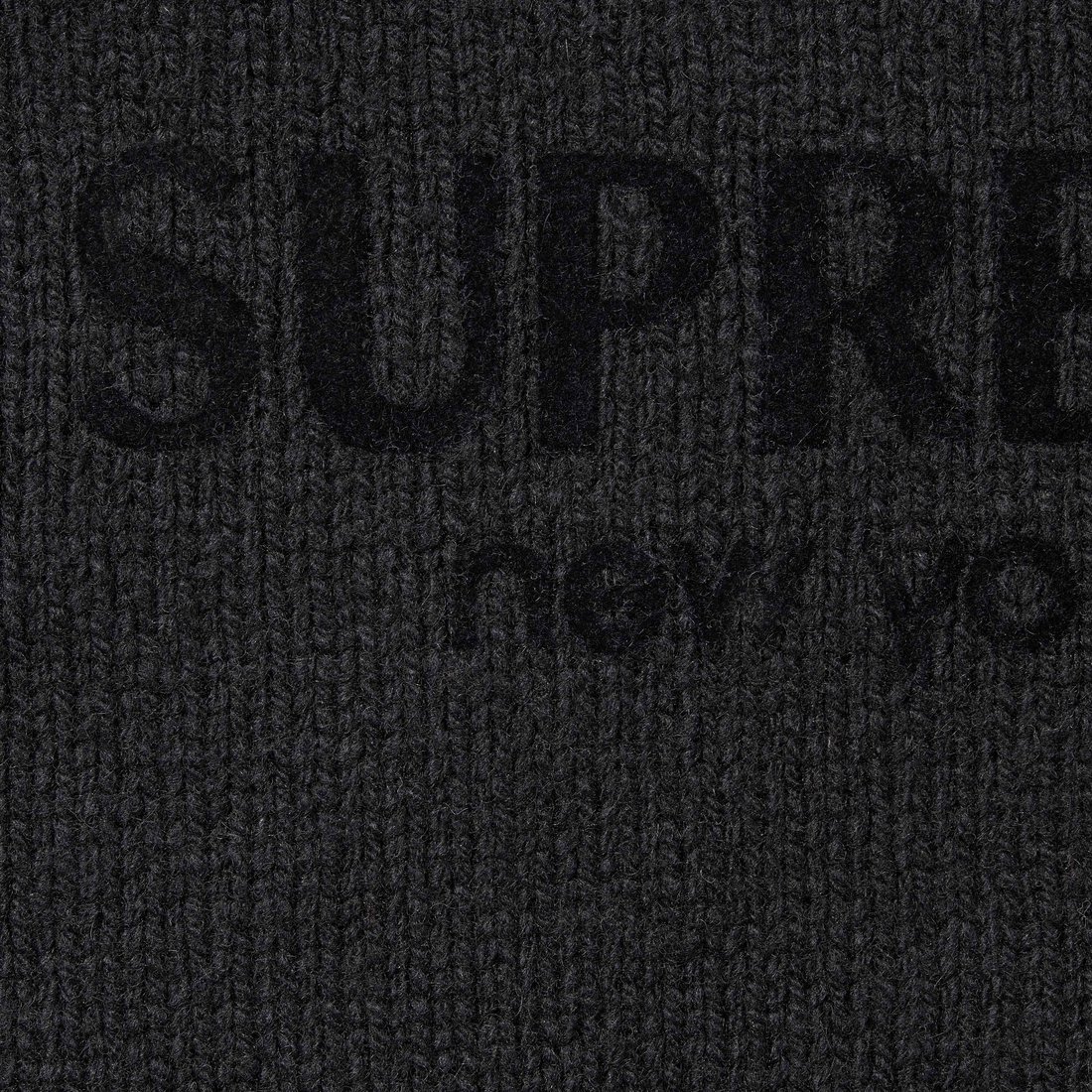 Details on Flocked Logo Sweater Black from fall winter
                                                    2024 (Price is $168)