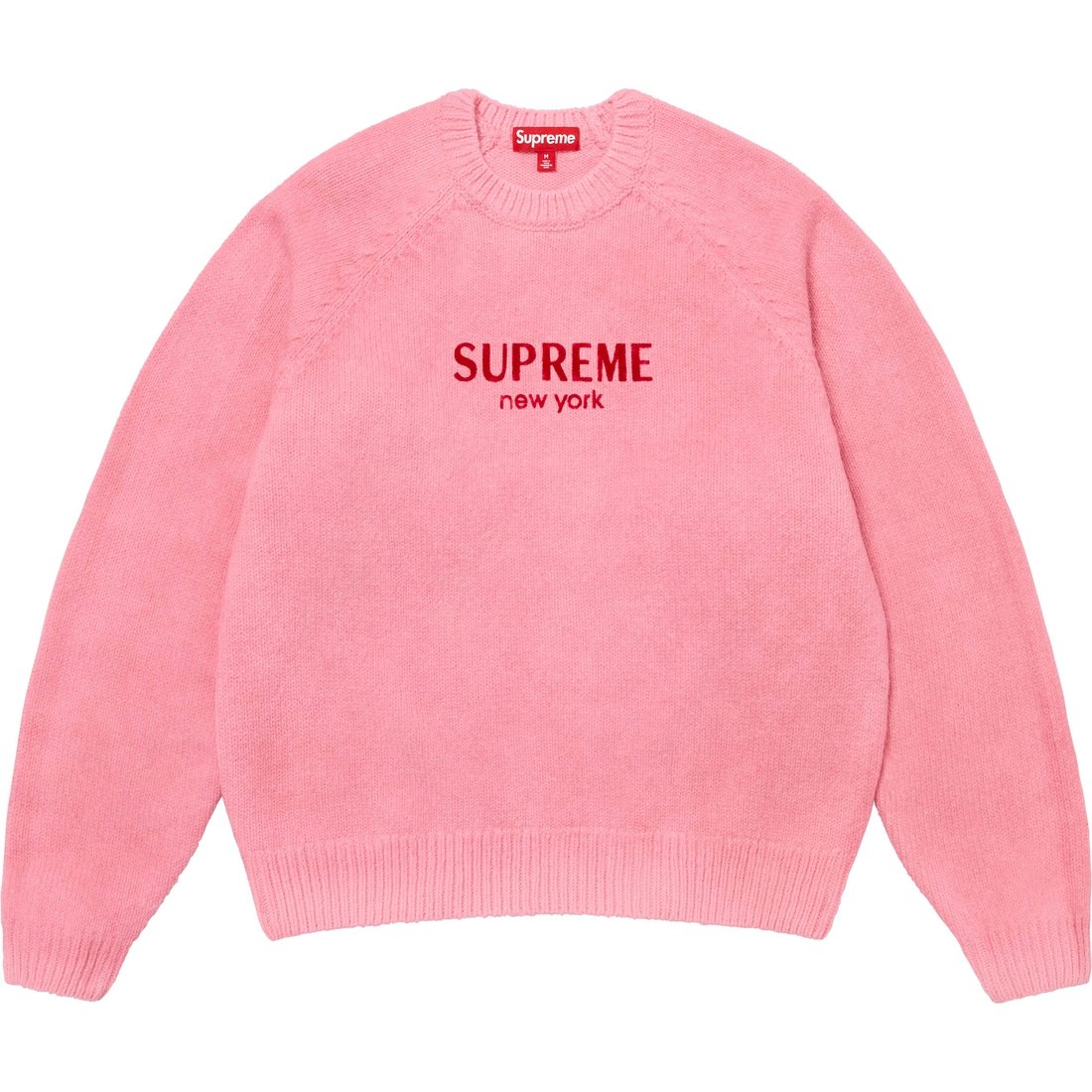 Details on Flocked Logo Sweater Pink from fall winter
                                                    2024 (Price is $168)