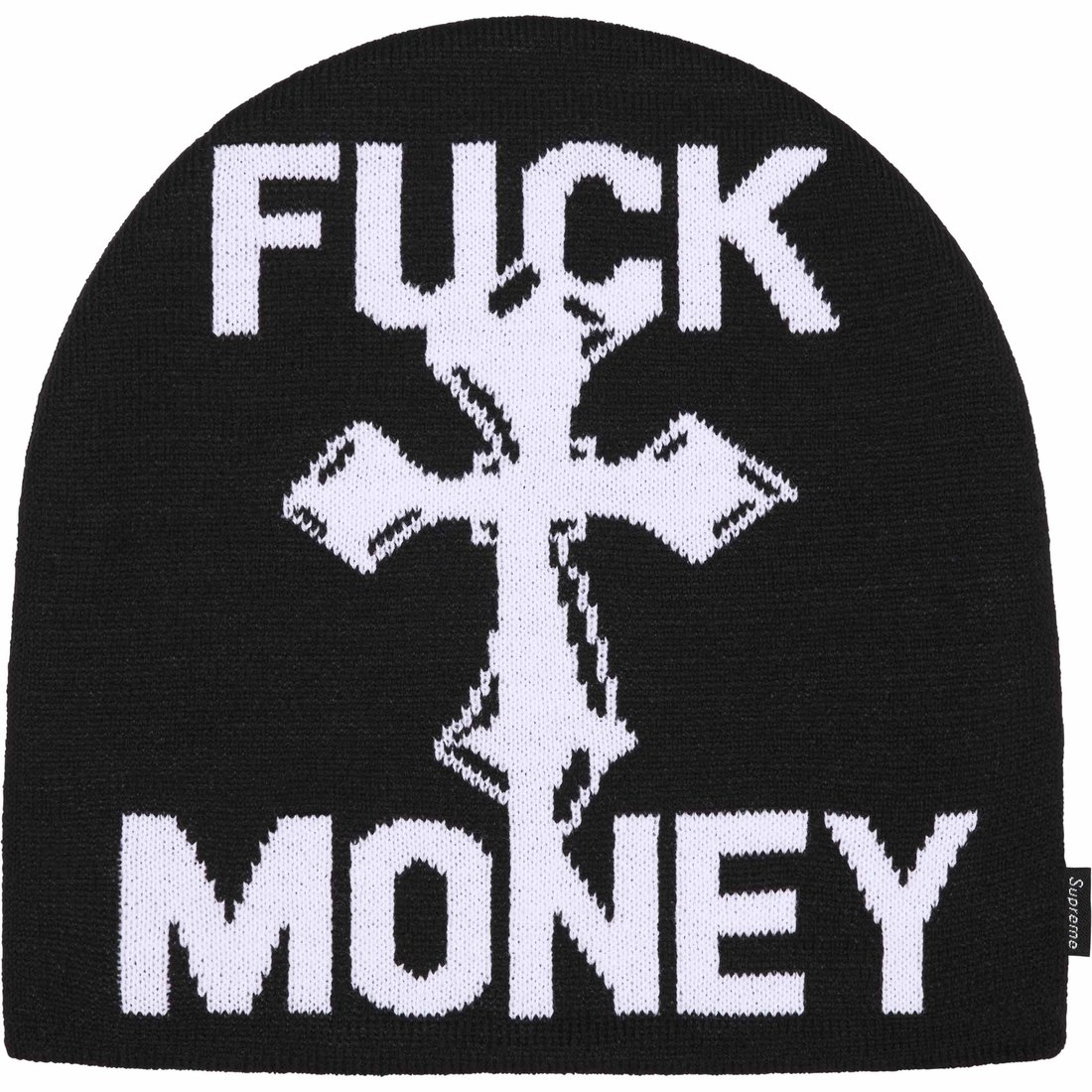 Details on Fuck Money Beanie Black from fall winter
                                                    2024 (Price is $40)