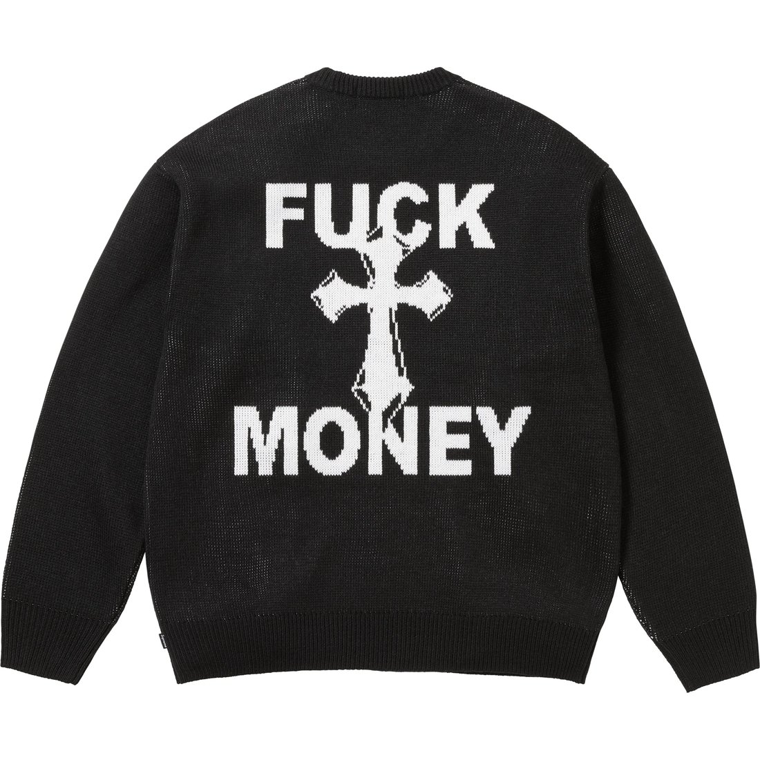 Details on Fuck Money Sweater Black from fall winter
                                                    2024 (Price is $158)