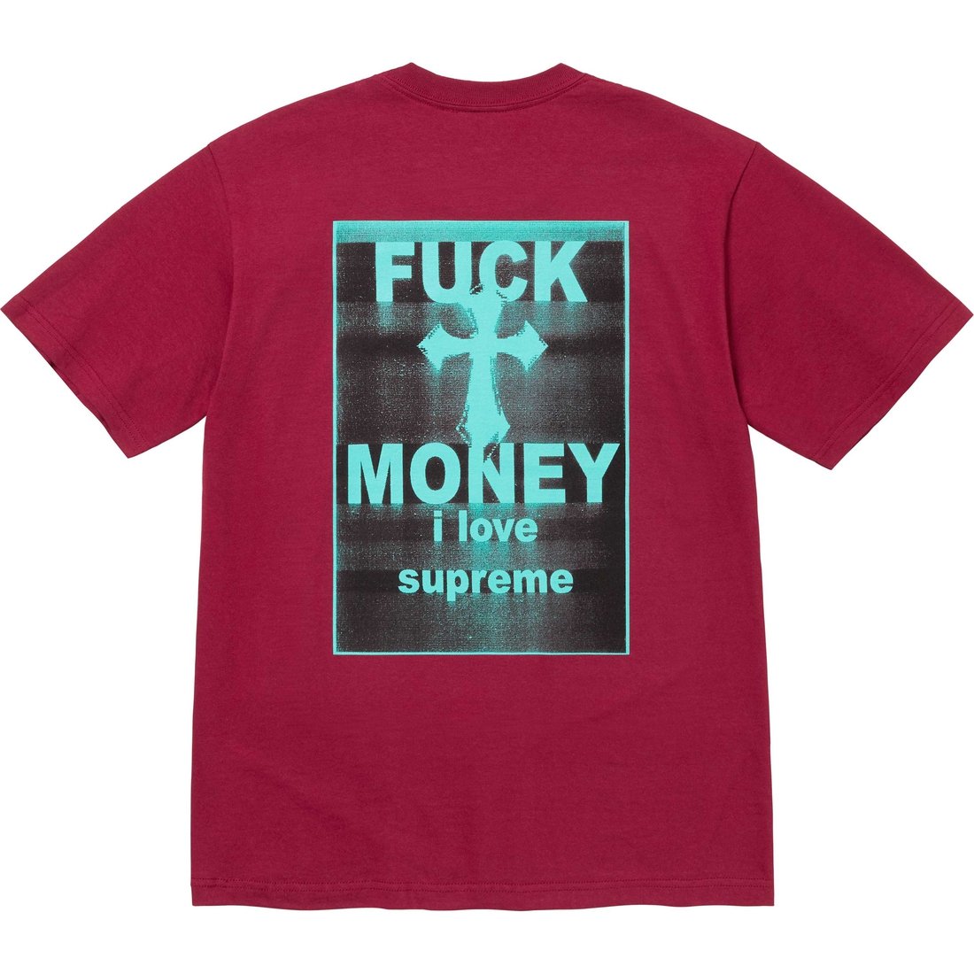 Details on Fuck Money Tee Cardinal from fall winter
                                                    2024 (Price is $40)