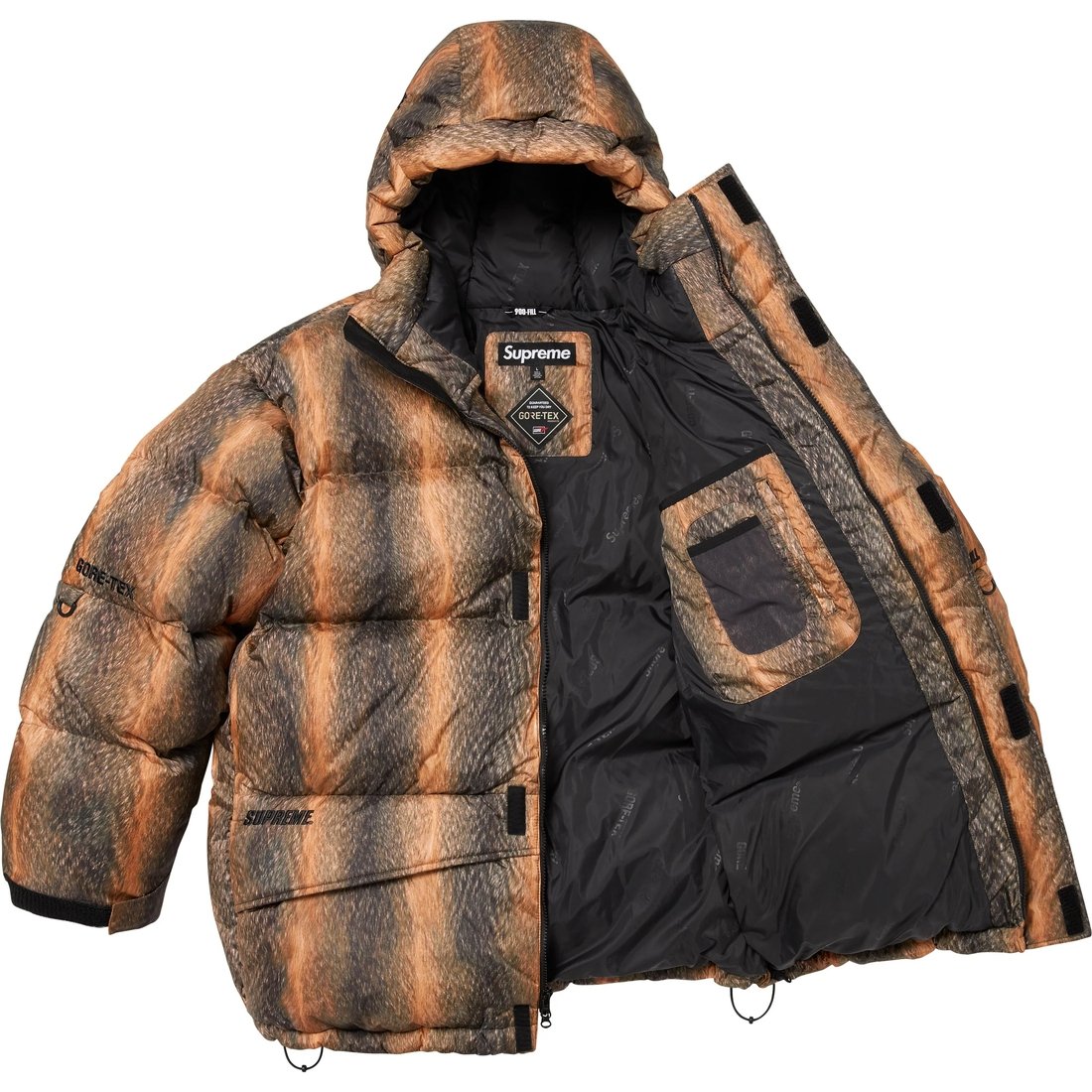 Details on GORE-TEX 900-Fill Down Parka Fur Print from fall winter
                                                    2024 (Price is $698)