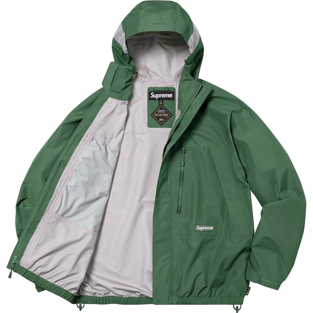 Details on GORE-TEX Taped Seam Shell Jacket Green from fall winter
                                                    2024 (Price is $398)