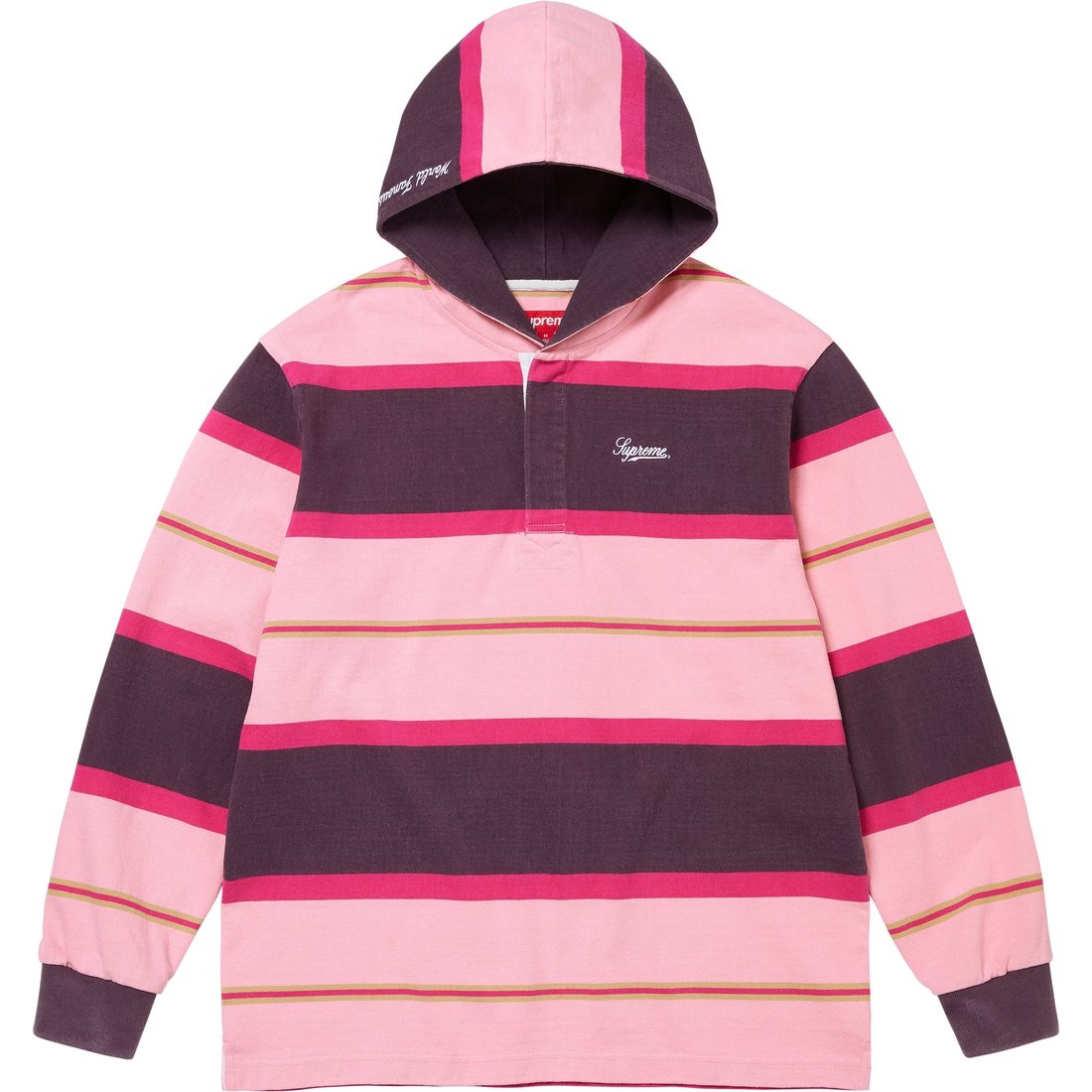 Details on Hooded Rugby Dark Purple from fall winter
                                                    2024 (Price is $148)