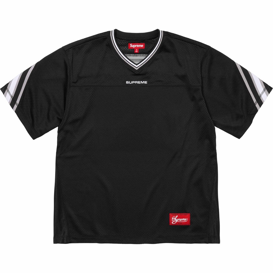 Details on Jacquard Rib Football Jersey Black from fall winter
                                                    2024 (Price is $118)