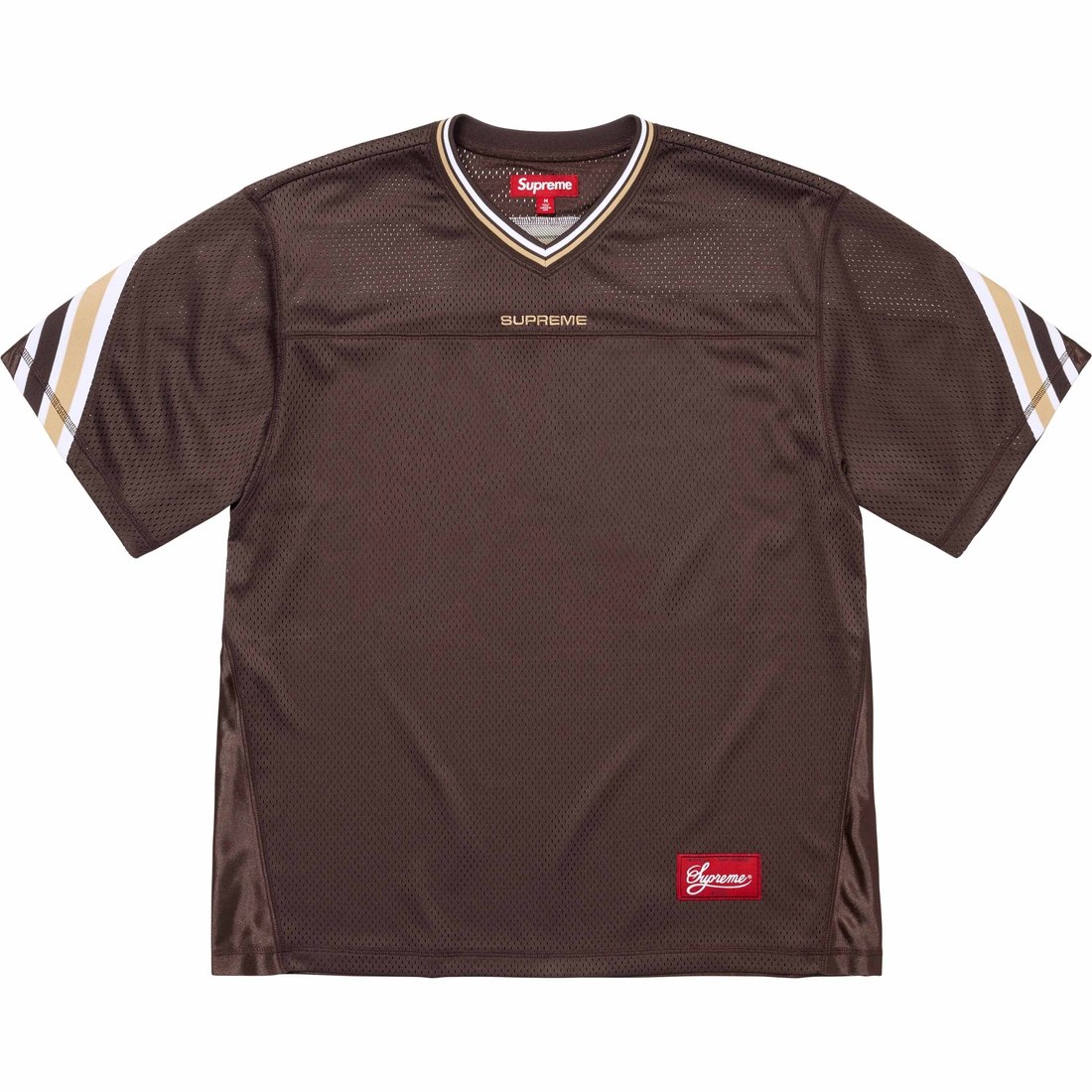 Details on Jacquard Rib Football Jersey Brown from fall winter
                                                    2024 (Price is $118)