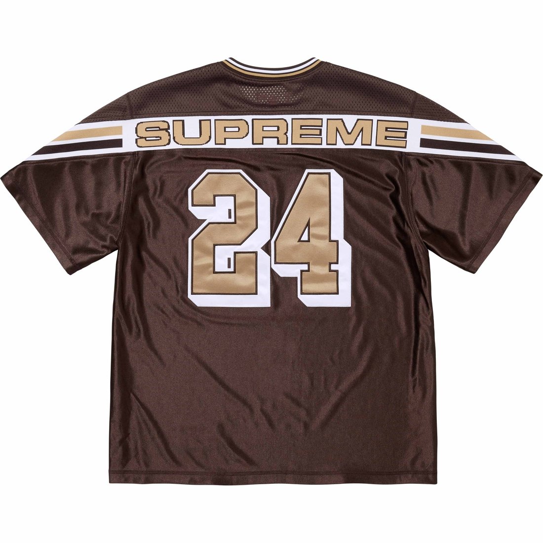 Details on Jacquard Rib Football Jersey Brown from fall winter
                                                    2024 (Price is $118)