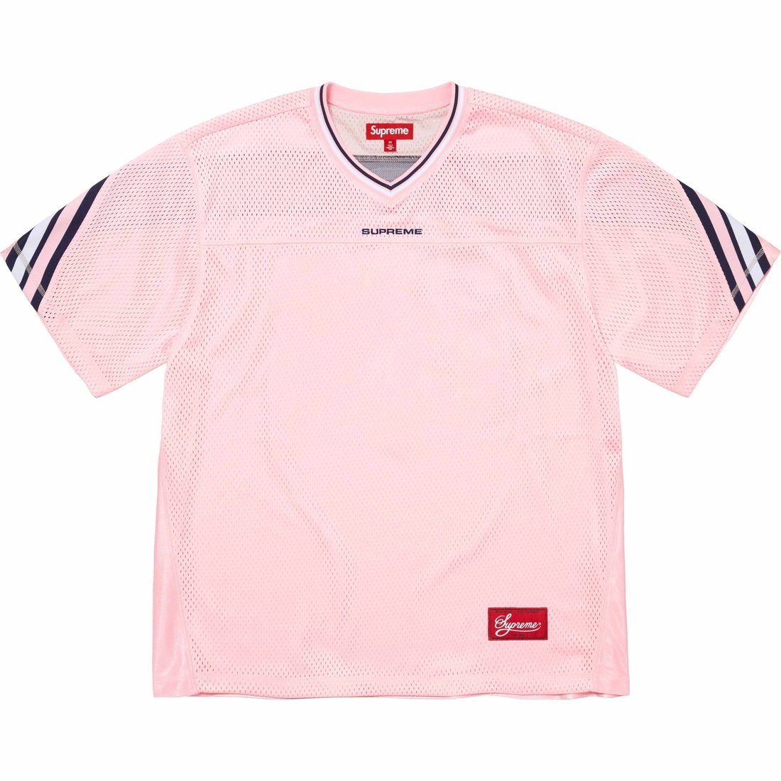 Details on Jacquard Rib Football Jersey Pink from fall winter
                                                    2024 (Price is $118)