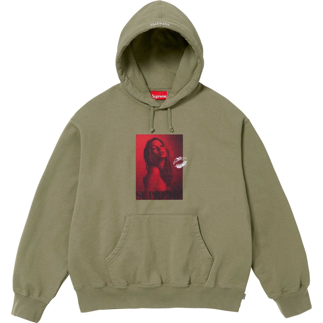 Details on Kate Moss Hooded Sweatshirt Light Olive from fall winter
                                                    2024 (Price is $178)