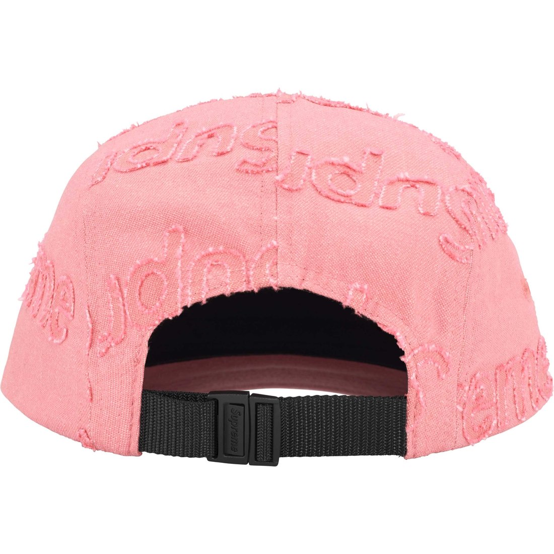 Details on Lasered Denim Camp Cap Pink from fall winter
                                                    2024 (Price is $58)