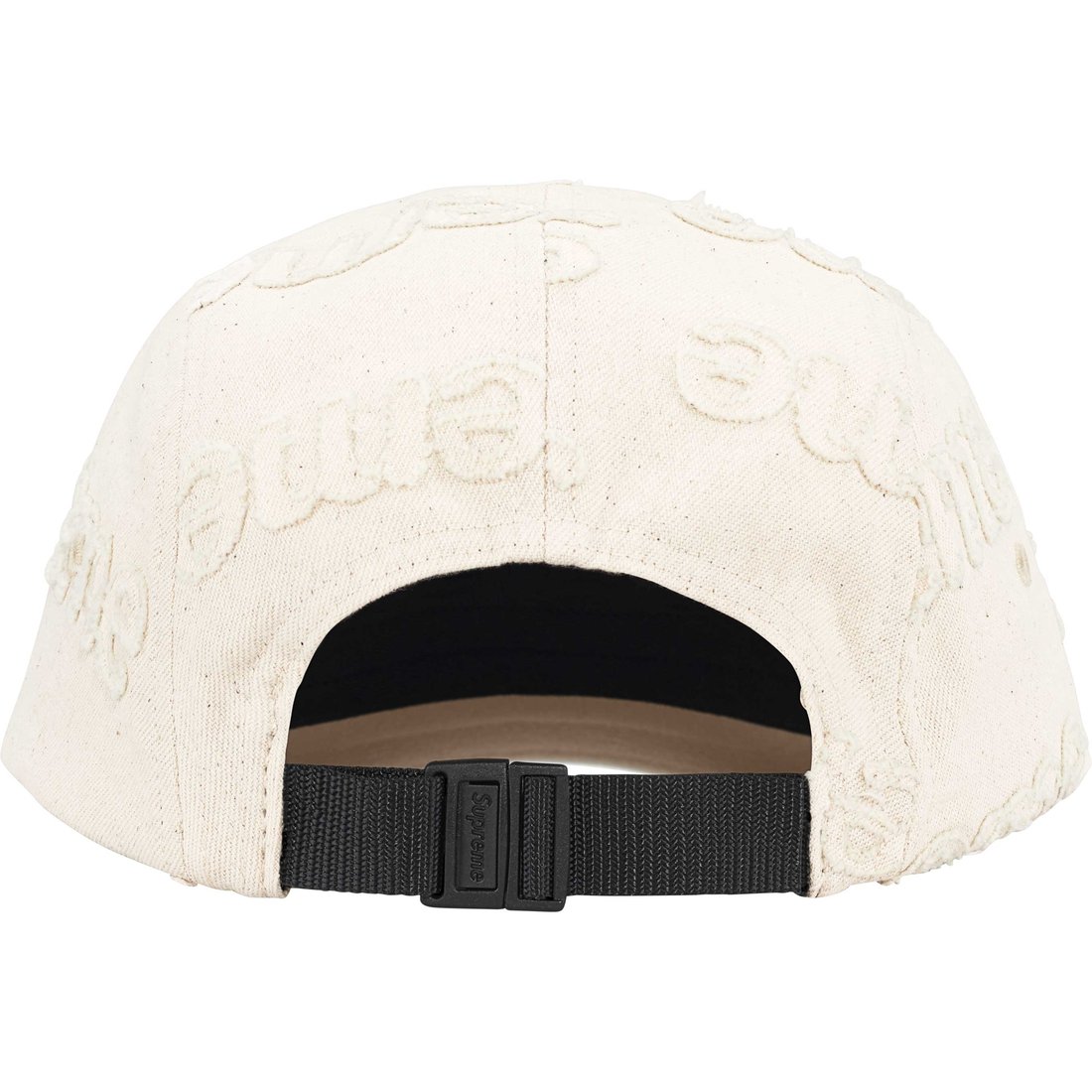 Details on Lasered Denim Camp Cap White from fall winter
                                                    2024 (Price is $58)