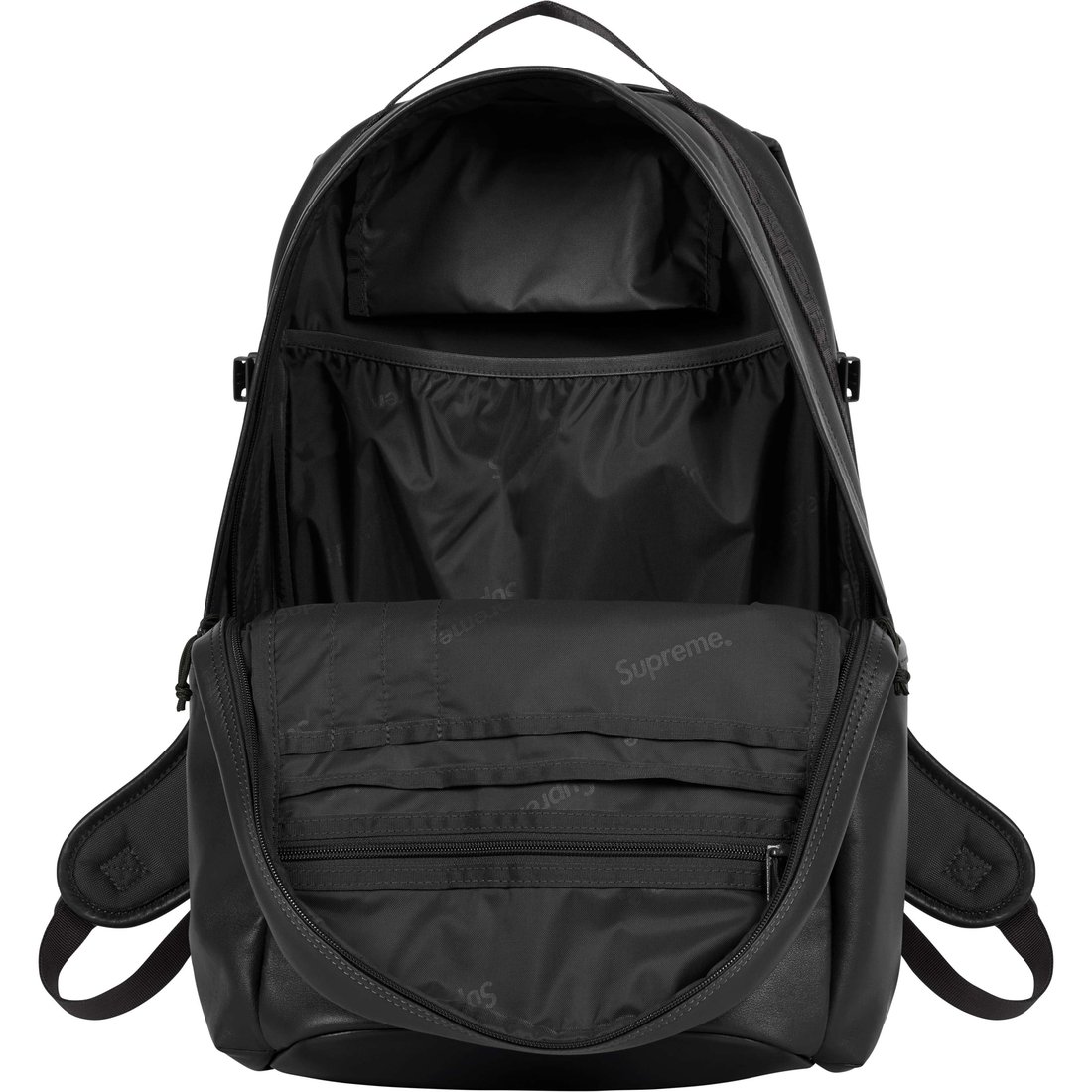 Details on Leather Backpack Black from fall winter
                                                    2024 (Price is $298)