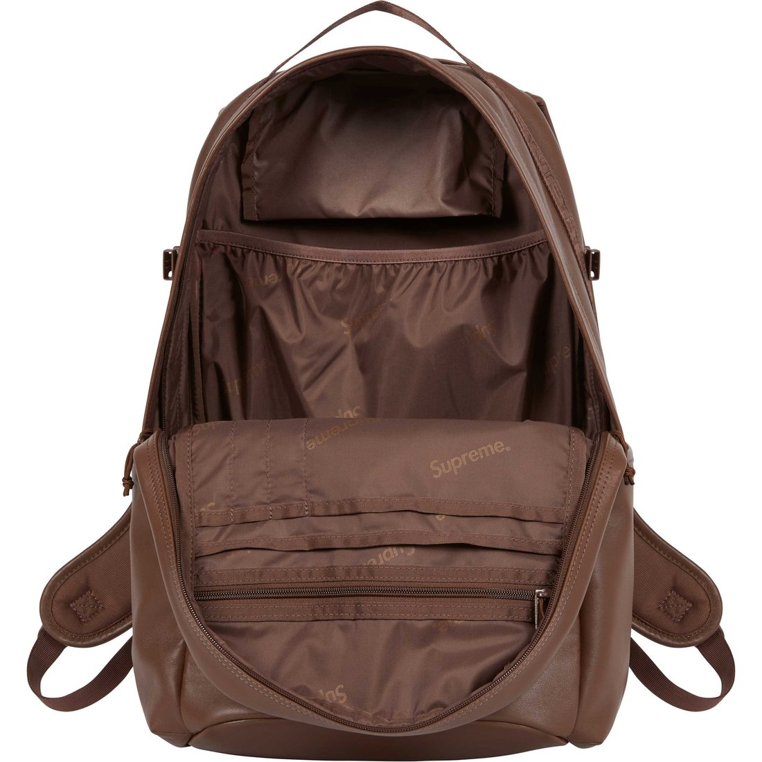 Details on Leather Backpack Brown from fall winter
                                                    2024 (Price is $298)