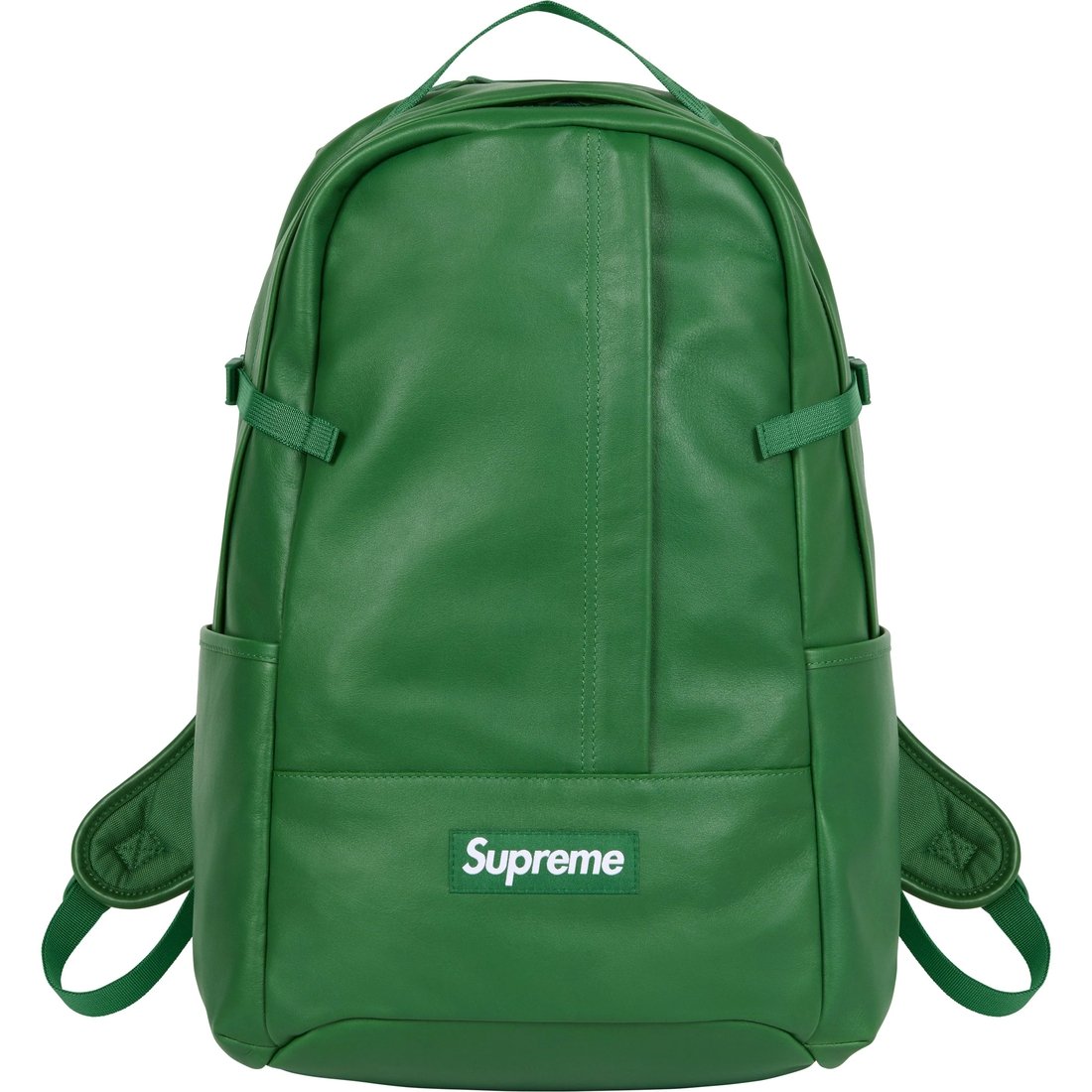 Details on Leather Backpack Green from fall winter
                                                    2024 (Price is $298)