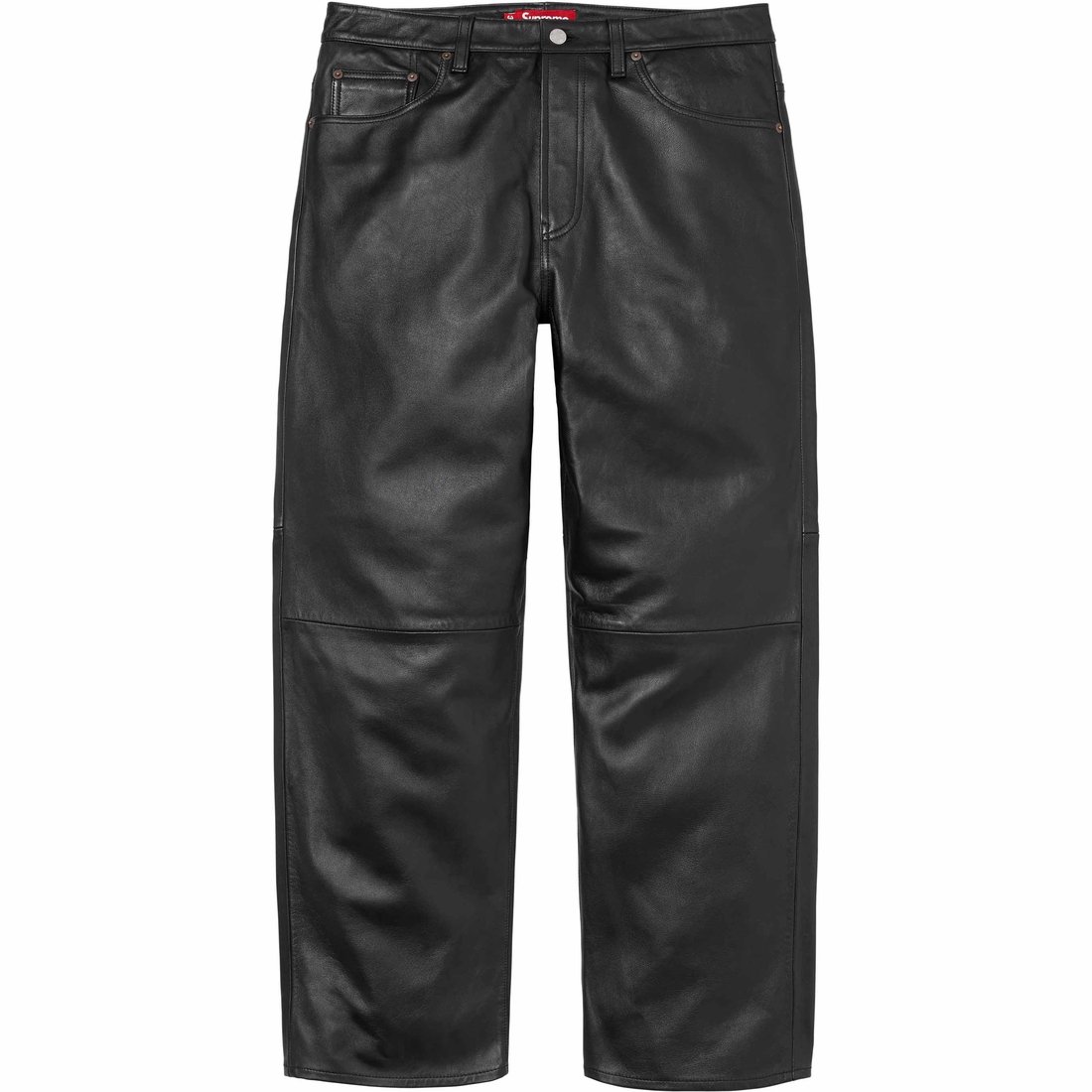 Details on Leather Baggy 5-Pocket Jean Black from fall winter
                                                    2024 (Price is $498)