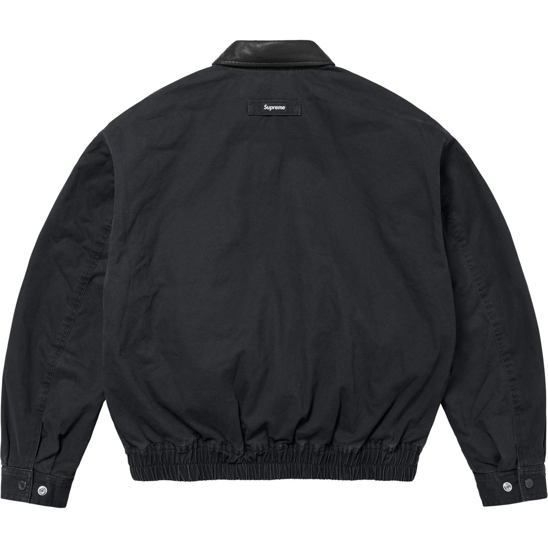 Details on Leather Collar Utility Jacket Black from fall winter
                                                    2024 (Price is $238)