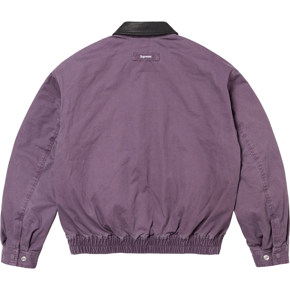 Details on Leather Collar Utility Jacket Dusty Purple from fall winter
                                                    2024 (Price is $238)