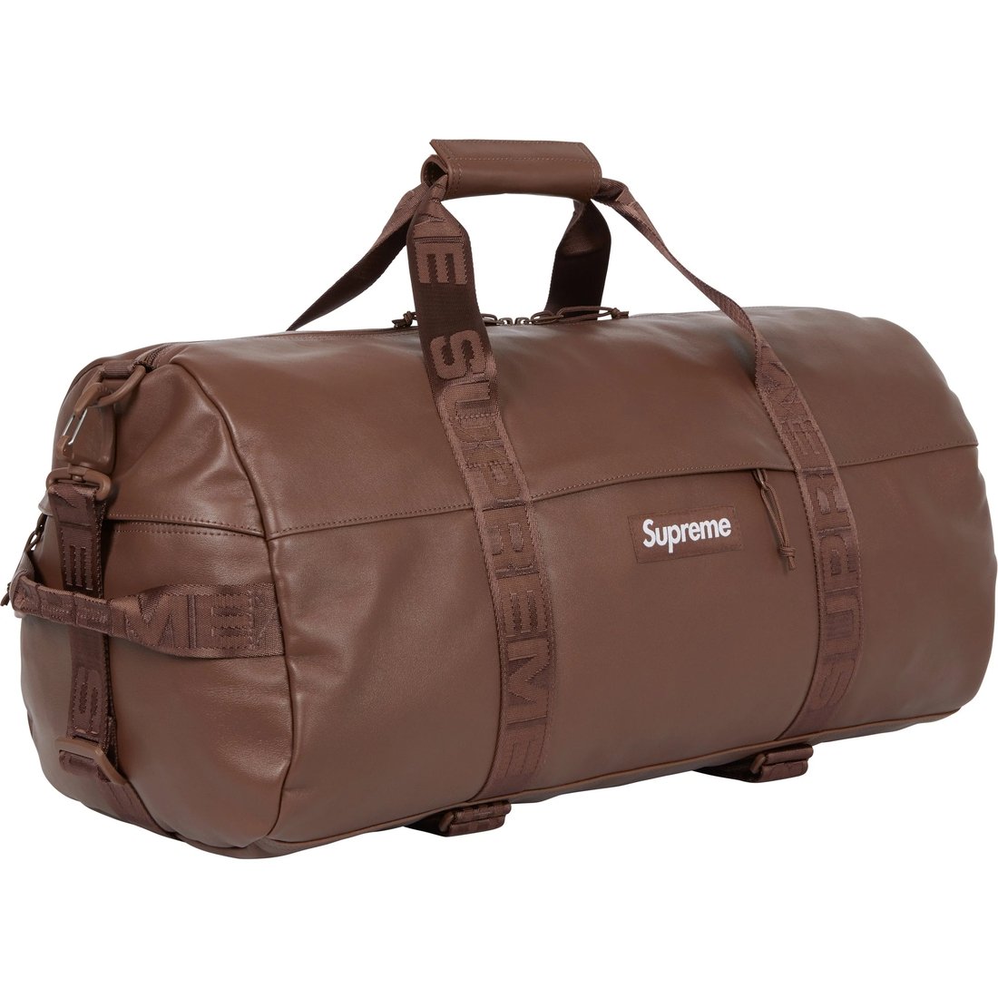 Details on Leather Duffle Bag Brown from fall winter
                                                    2024 (Price is $328)