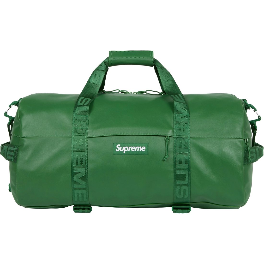 Details on Leather Duffle Bag Green from fall winter
                                                    2024 (Price is $328)