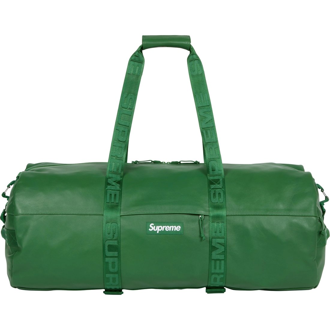 Details on Leather Large Duffle Bag Green from fall winter
                                                    2024 (Price is $498)