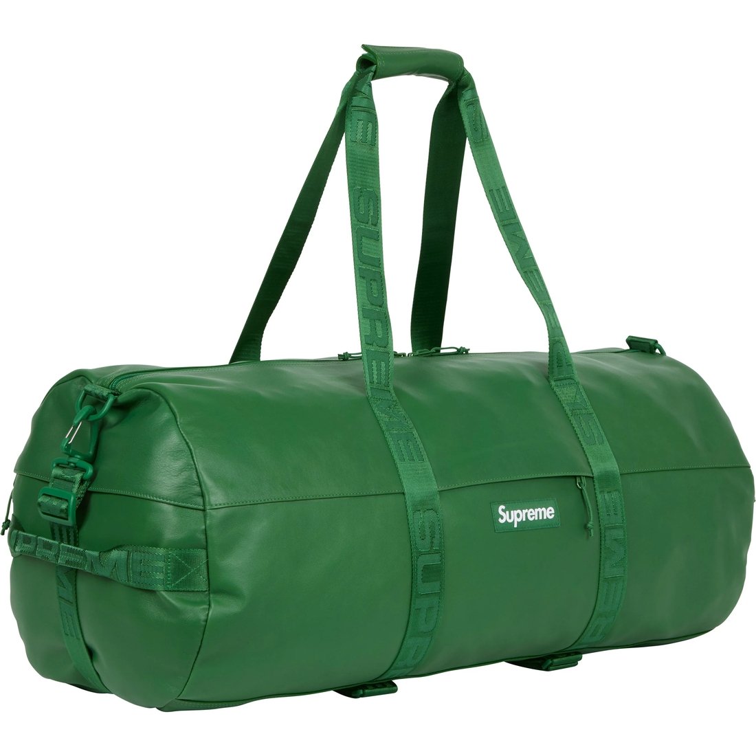 Details on Leather Large Duffle Bag Green from fall winter
                                                    2024 (Price is $498)