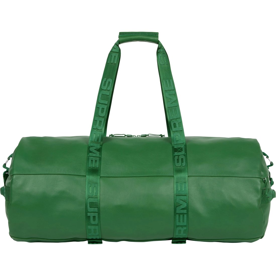 Details on Leather Large Duffle Bag Green from fall winter
                                                    2024 (Price is $498)